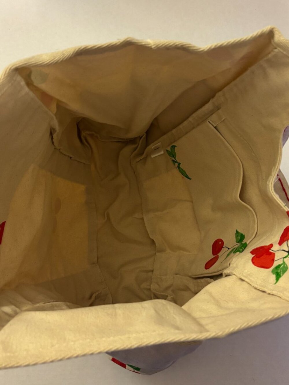 Cherry Canvas Tote Bag - Picture 5 of 5